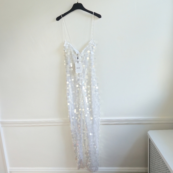 New The New Arrivals by Ilkyaz Ozel Phoenix Sequinned Candle Light Dress 38 NWT - Picture 10 of 13